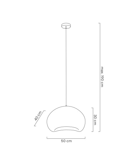 MOOSEE lampa wisząca NEST 50 biała