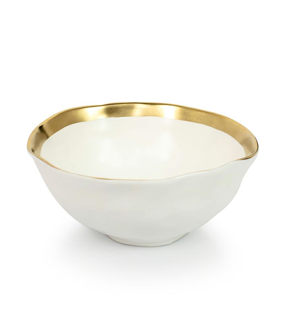 KARE miska BELL 15 cm biało-złota