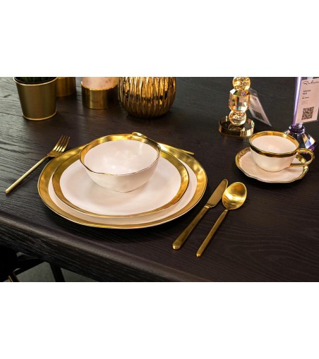 KARE miska BELL 15 cm biało-złota