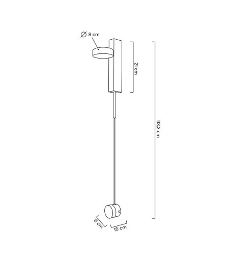 MOOSEE lampa ścienna CLARID BLACK czarna