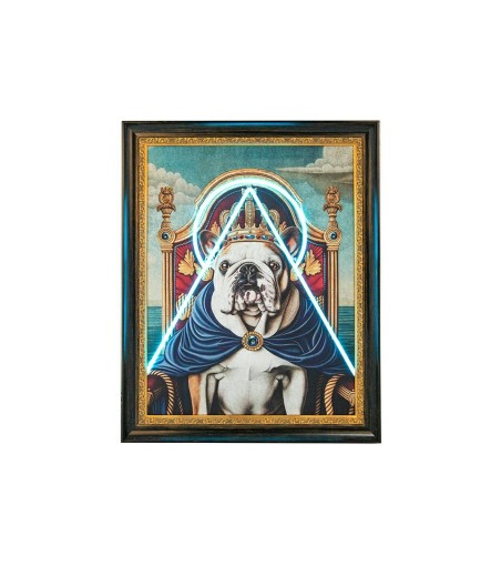 Obraz NEON BULLDOG 80x100 cm
