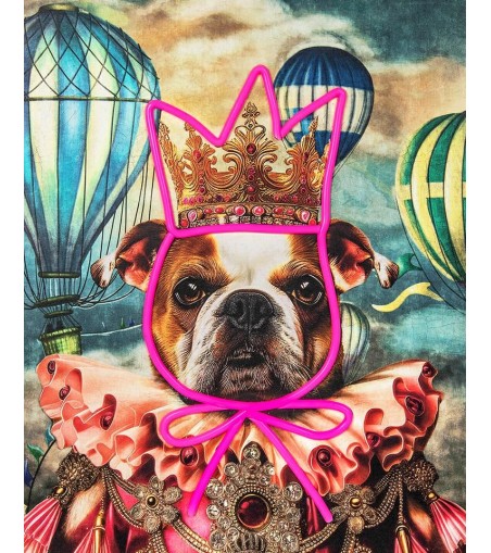 Obraz NEON BULLDOG BALOON 80x100 cm