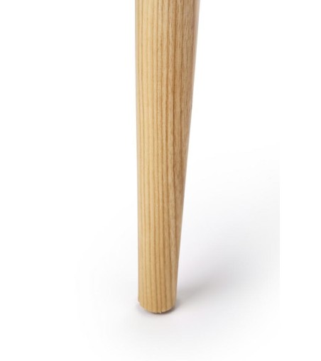 Krzesło KENNEDY naturalne - drewno jesion, ekoskóra