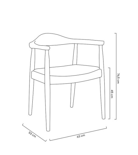 Krzesło KENNEDY naturalne - drewno jesion, ekoskóra