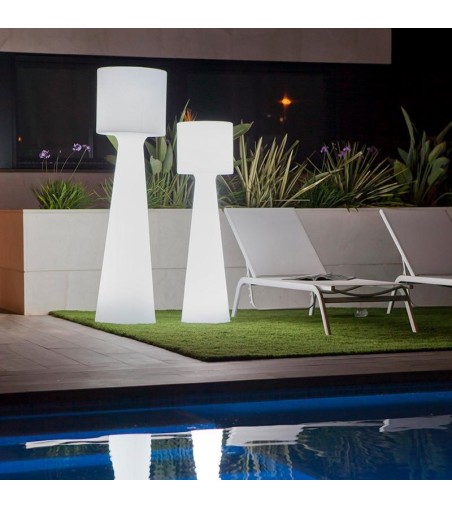 NEW GARDEN lampa ogrodowa GRACE 140  BATTERY biała