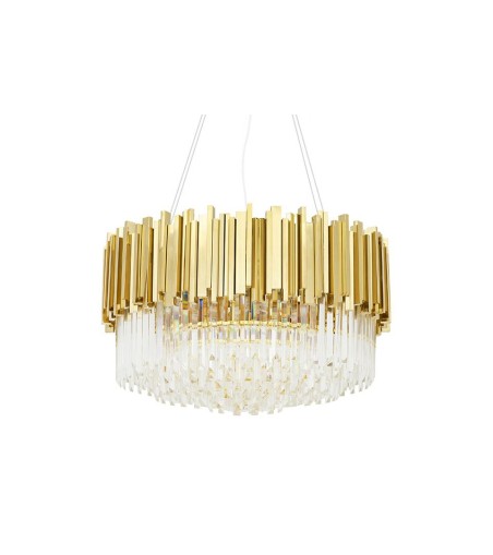 Lampa wisząca IMPERIAL GOLD 60 - stal, kryształ