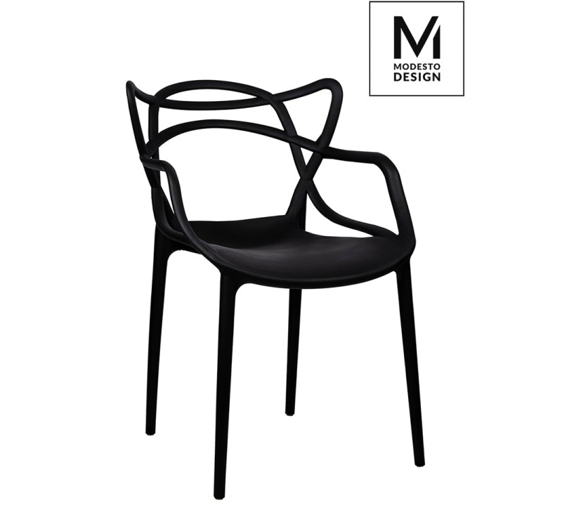 MODESTO krzesło HILO czarne-polipropylen
