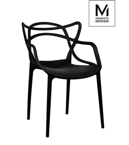 MODESTO krzesło HILO czarne-polipropylen