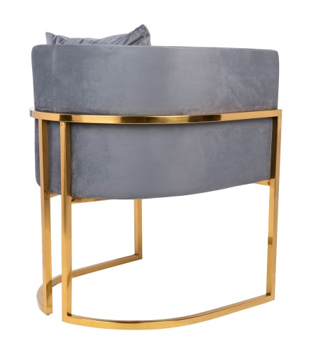 Fotel CHLOE VELVET ciemny szary