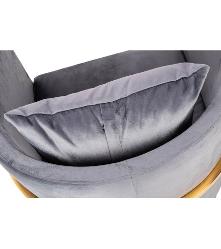 Fotel CHLOE VELVET ciemny szary