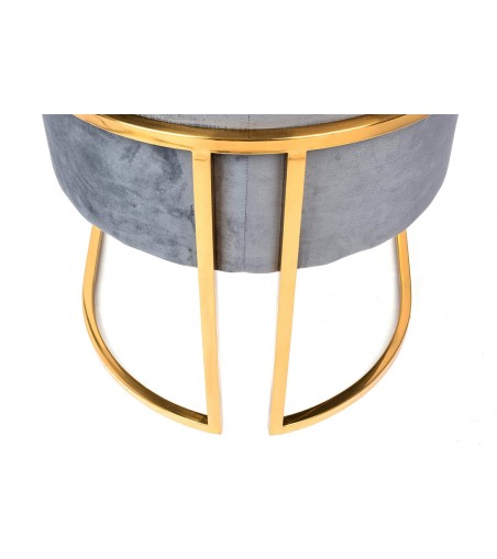 Fotel CHLOE VELVET ciemny szary