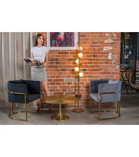 Fotel CHLOE VELVET ciemny szary