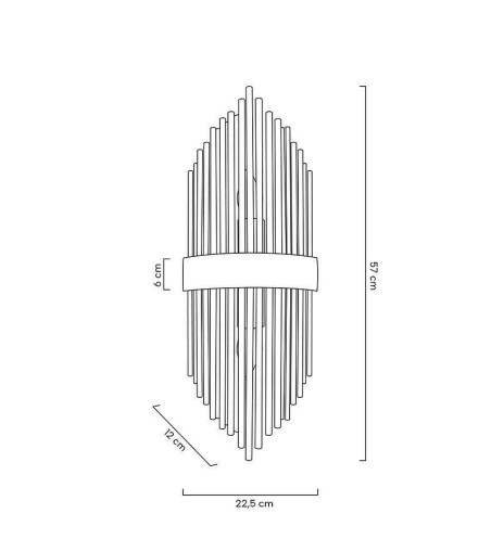 MOOSEE lampa ścienna FLORENS M złota