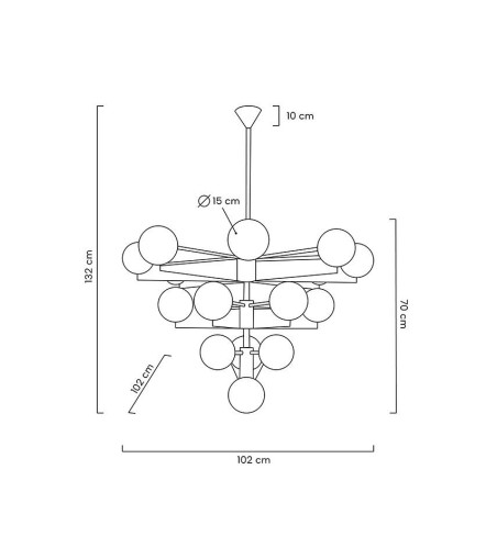MOOSEE lampa wisząca SOLEI złota