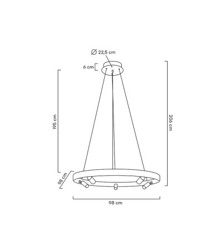 MOOSEE lampa wisząca CIRCLE SPOT 98 GOLD złota