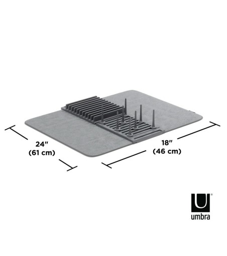 UMBRA suszarka do naczyń z matą UDRY jasno-szara