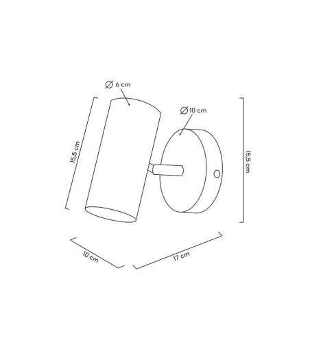 MOOSEE lampa ścienna SPOT złota