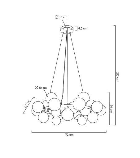 MOOSEE lampa wisząca COSMO 72 złota