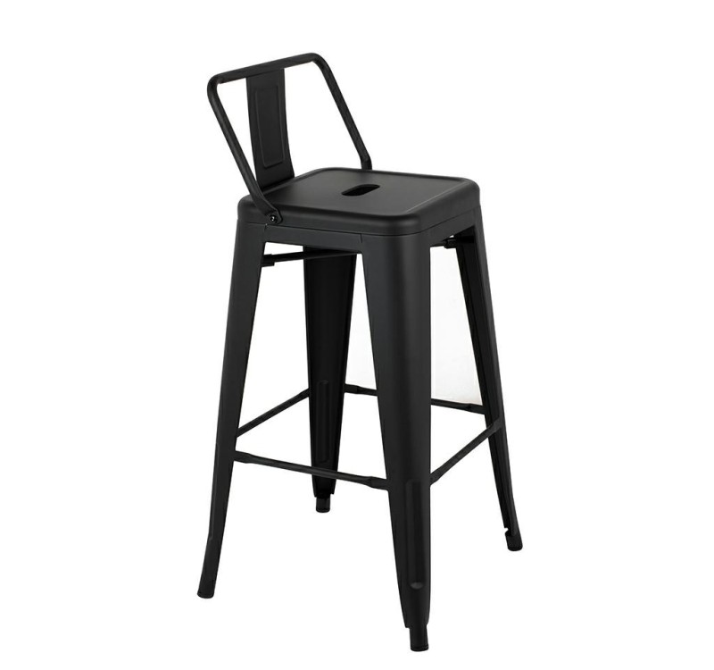 Krzesło barowe TOWER BACK 66 (Paris) czarne