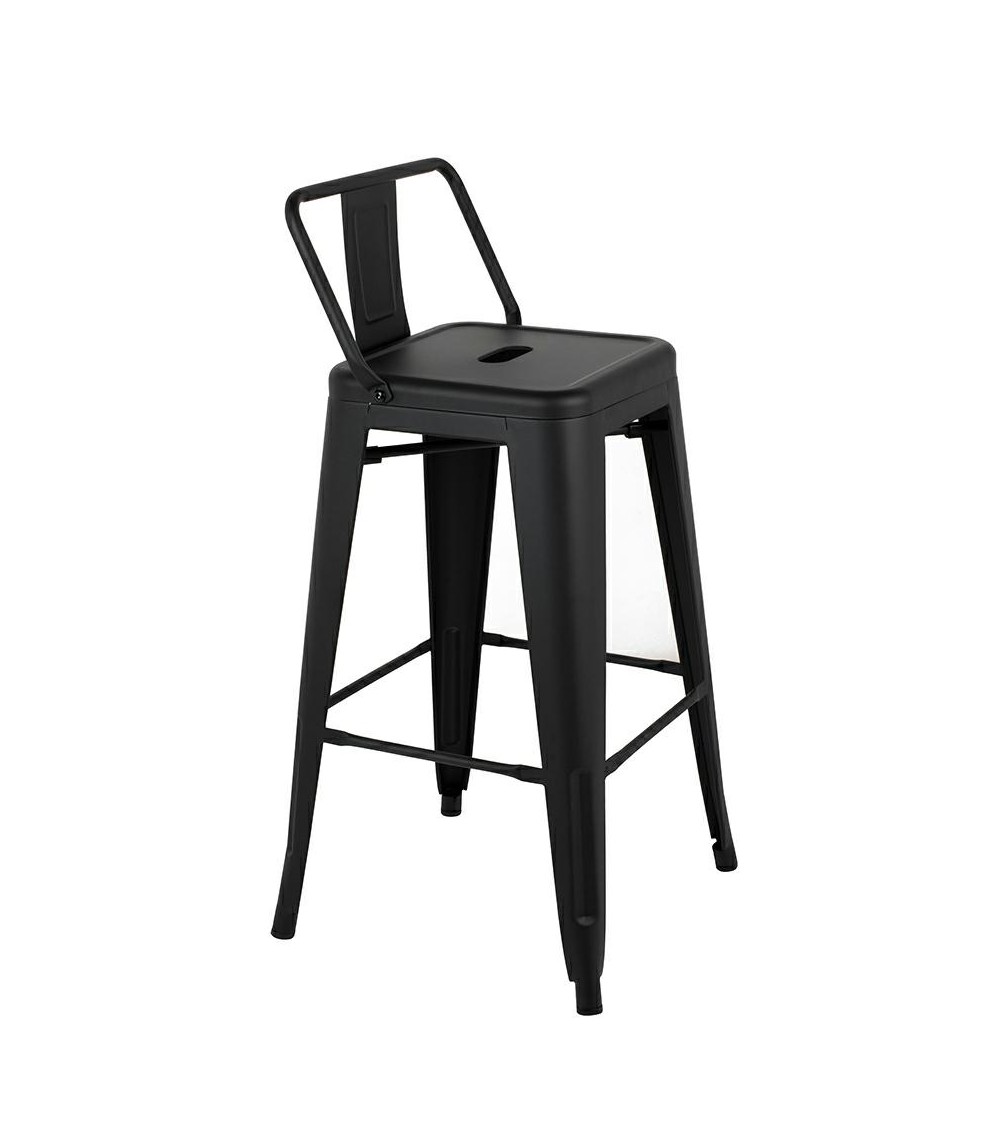Krzesło barowe TOWER BACK 66 (Paris) czarne