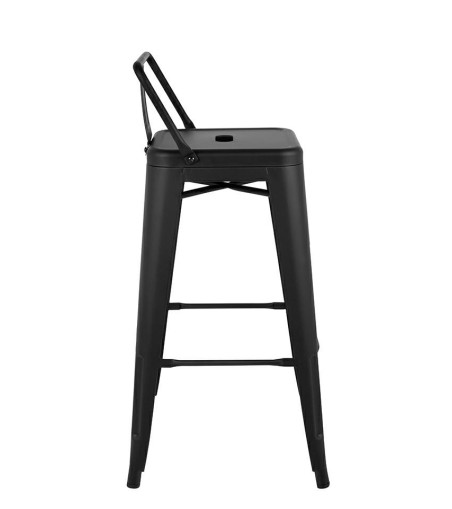 Krzesło barowe TOWER BACK 66 (Paris) czarne