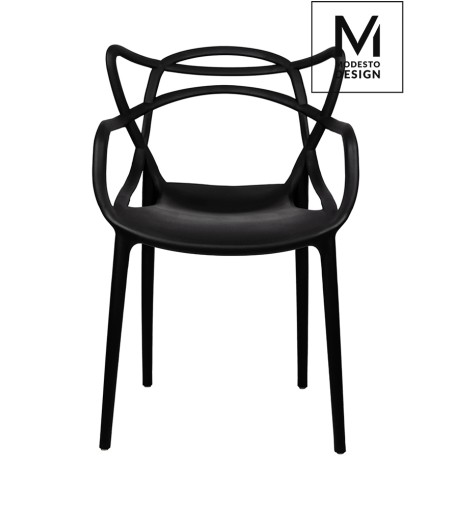 MODESTO krzesło HILO czarne-polipropylen