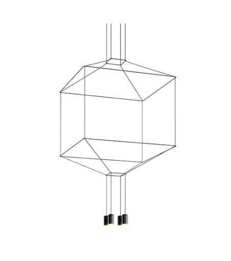 Lampa wisząca FLUSSO 4 czarna