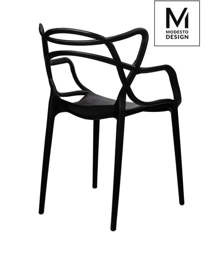 MODESTO krzesło HILO czarne-polipropylen
