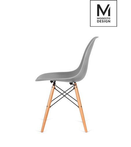 MODESTO krzesło DSW szare - podstawa bukowa