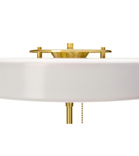 Lampa biurkowa ARTE biało-złota - aluminium, szkło