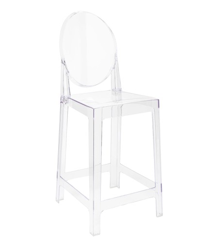 Krzesło barowe VICTORIA 65 cm transparentne