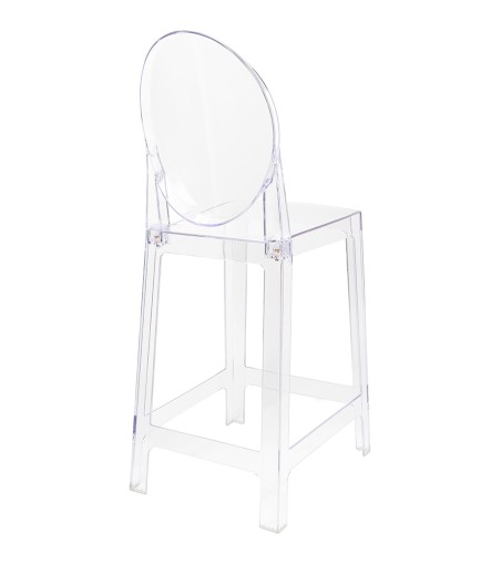 Krzesło barowe VICTORIA 65 cm transparentne