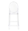 Krzesło barowe VICTORIA 65 cm transparentne