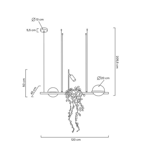 MOOSEE lampa wisząca PLANT czarna