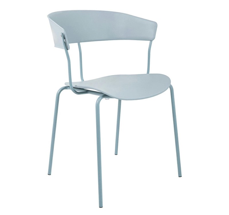 Krzesło JETT jasnoszare - polipropylen, metal