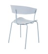 Krzesło JETT jasnoszare - polipropylen, metal