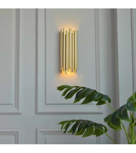 MOOSEE lampa ścienna TUBO złota