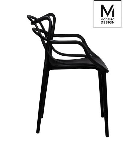 MODESTO krzesło HILO czarne-polipropylen