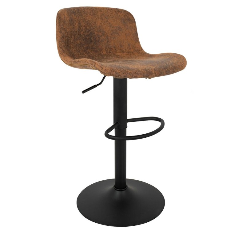 Krzesło barowe STOR PU regulowane  brązowe