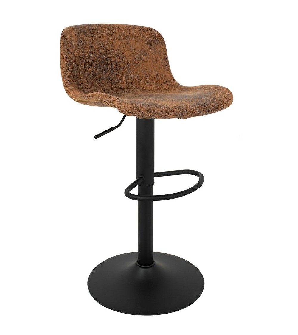 Krzesło barowe STOR PU regulowane  brązowe