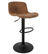 Krzesło barowe STOR PU regulowane  brązowe