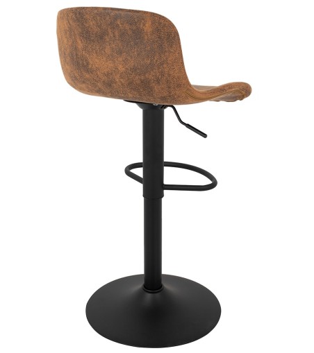 Krzesło barowe STOR PU regulowane  brązowe