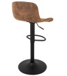 Krzesło barowe STOR PU regulowane  brązowe