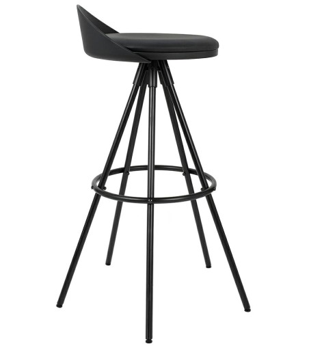 Krzesło barowe LANZA 76 czarne