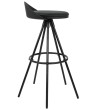 Krzesło barowe LANZA 76 czarne