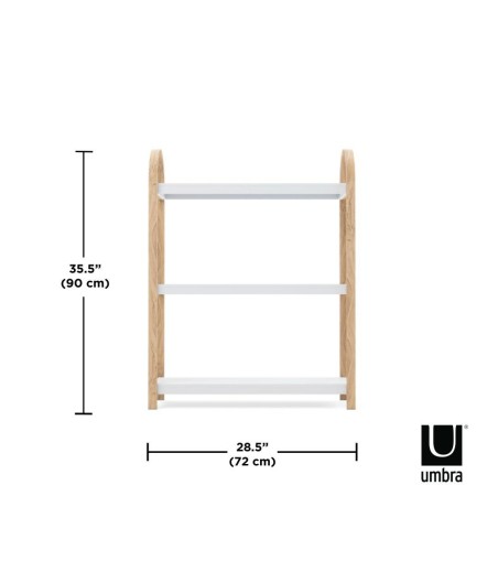 UMBRA półka wolnostojąca BELLWOOD biała naturalna