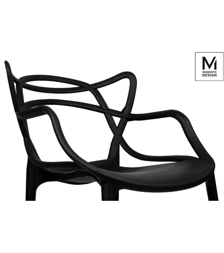 MODESTO krzesło HILO czarne-polipropylen