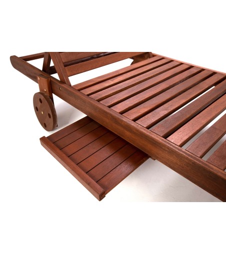 Zestaw ogrodowy AZURE leżak z materacem  i poduszką biało-czarny