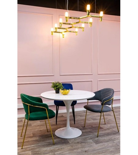 Stół TULIP PREMIUM 100 biały  - MDF, metal