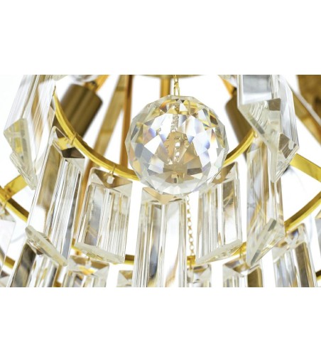 Lampa wisząca IMPERIAL GOLD 80 - stal, kryształ